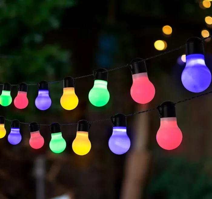 Programmable coloured festoon Lights Hire and Rental- EMCommunications